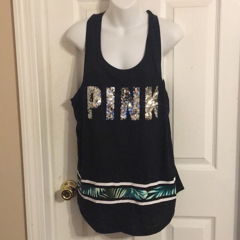 VS Pink Sequin Tank